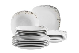 Mäser Tellerset, Porzellan Space Dust Weiß 