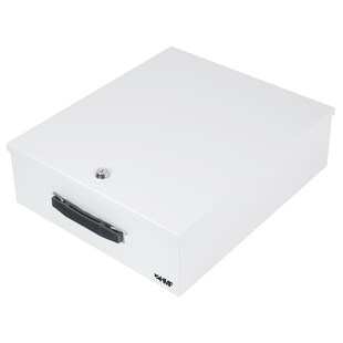 HMF 142-07 Dokumentenkassette XL für Ordner, DIN A4 / B4, 39,5 x 32,5 x 12 cm, Lichtgrau 