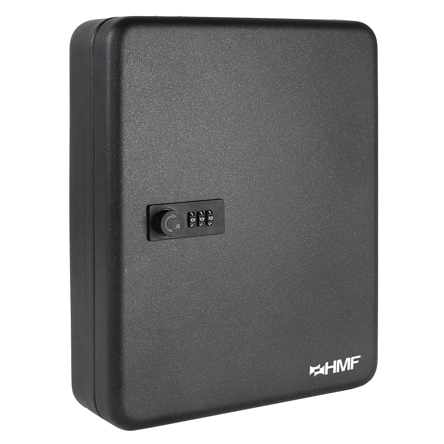 HMF 14500-02 Schl&uuml;sselkasten mit Zahlencode, 45 Haken, 30 x 24 x 7,5 cm, Schwarz 
