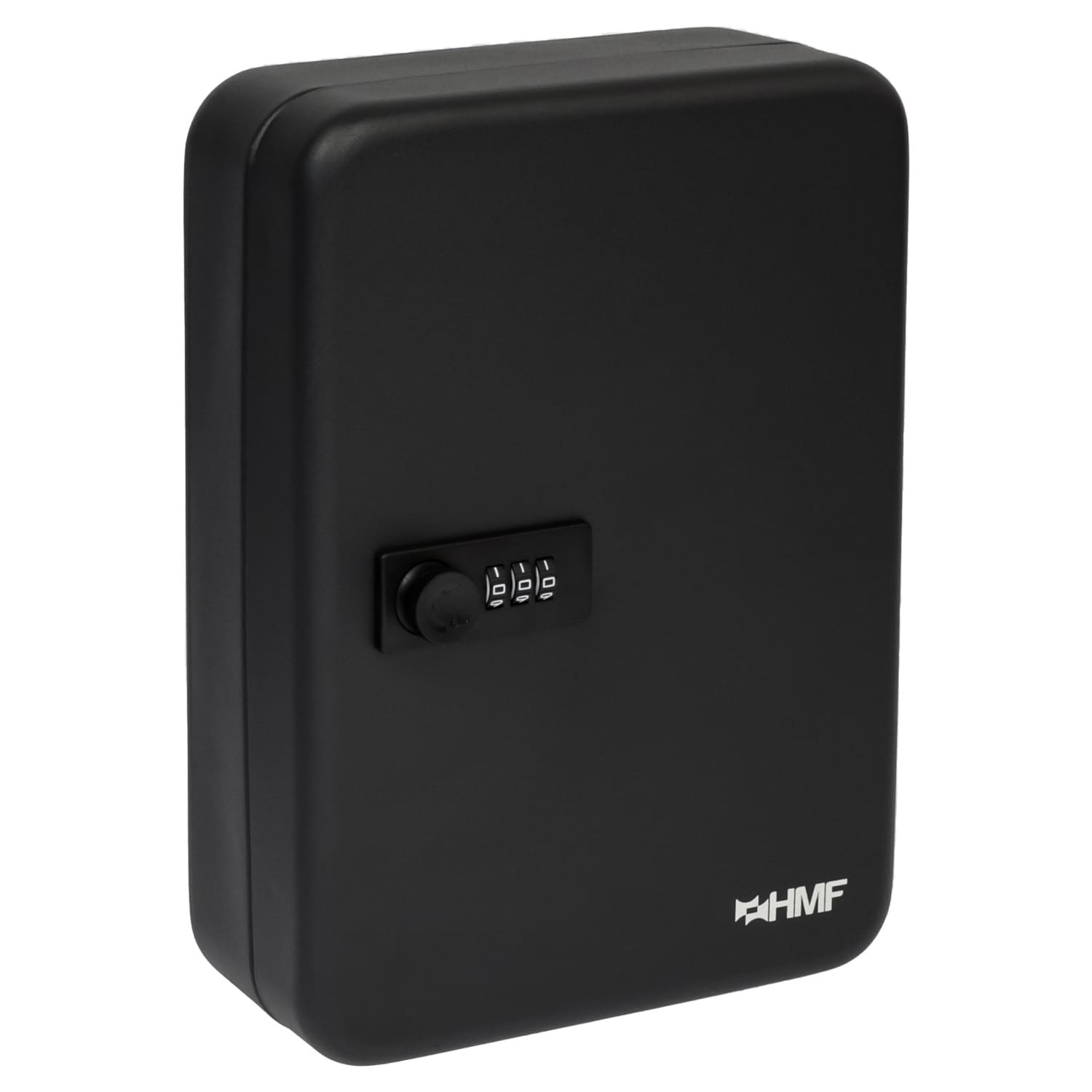 HMF 14548-02 Schl&uuml;sselkasten mit Zahlenschloss, 48 Haken, 25 x 18 x 7 cm, Schwarz 