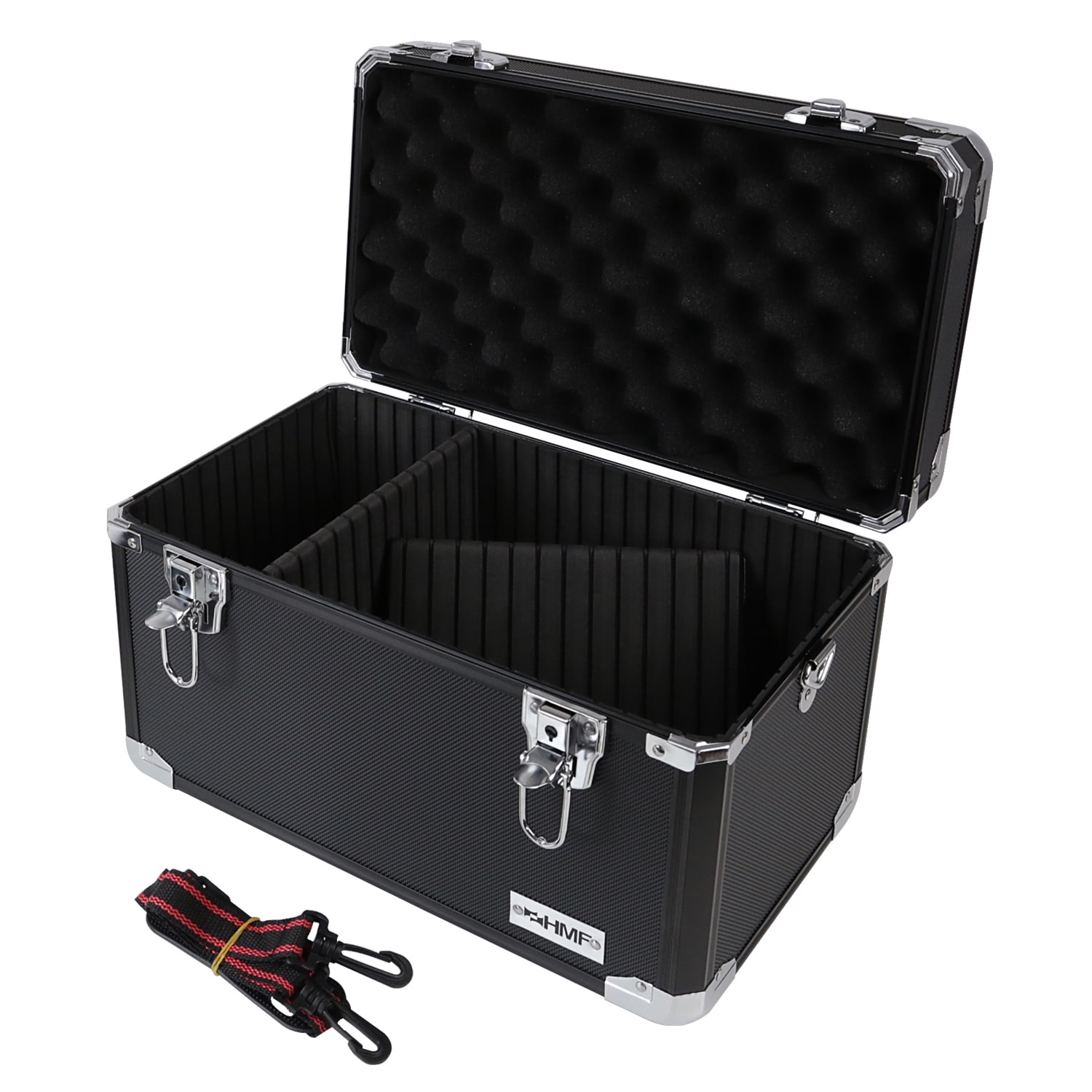 HMF 14801-02 Alu Transportkoffer, Aufbewahrungskoffer, individuelle Facheinteilung, 40 x 27,5 x 23,5 cm 