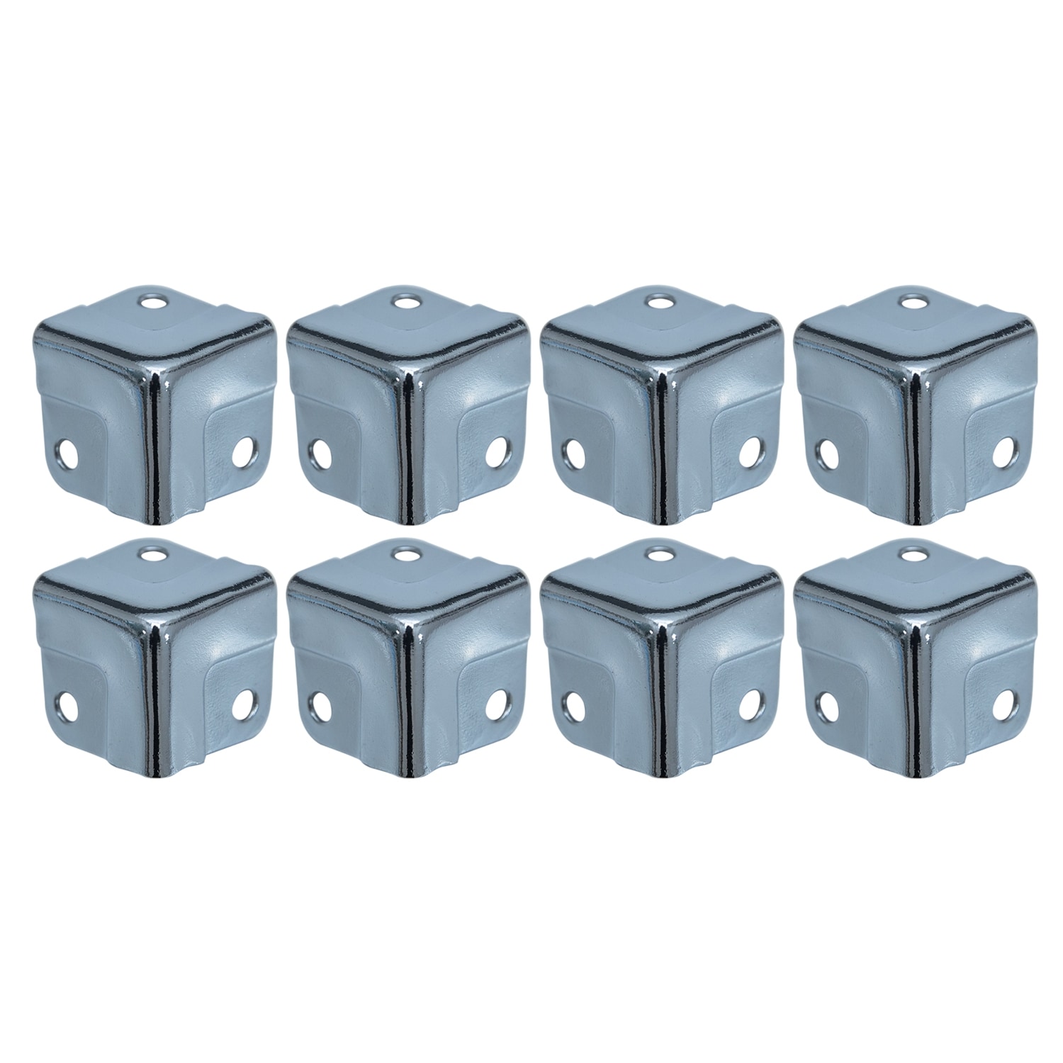 HMF 14965-09 Eckenschutz aus Metall f&uuml;r Koffer, 8 St&uuml;ck, 18 x 18 x 18 mm, Silber verzinkt 