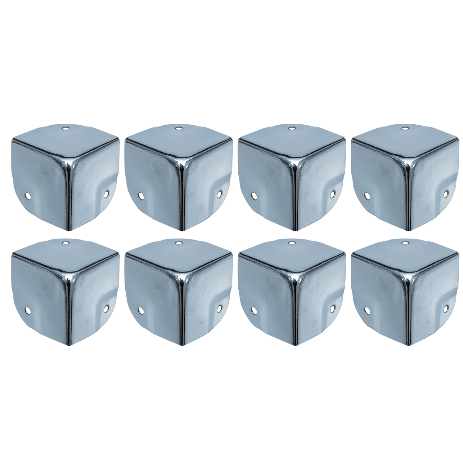 HMF 14966-09 Eckenschutz aus Metall f&uuml;r Koffer, 8 St&uuml;ck, 40 x 40 x 40 mm, Silber verzinkt 