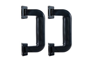 HMF 14971-02 Koffergriff, Tragegriff aus Kunststoff, 2 Stück, 16,5 x 7,5 cm, Schwarz 