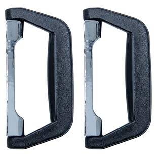 HMF 14973-02 Koffergriff, Tragegriff aus Kunststoff, 2 Stück, 14 x 7 cm, Schwarz 