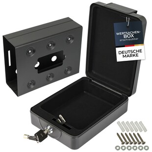 HMF 307-02 Anschraubbare Dokumentenbox, 20,0 x 15,5 x 7,0 cm, Schwarz 