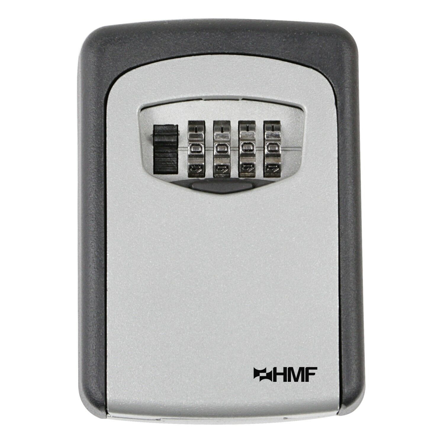HMF 326-02 Schl&uuml;sseltresor mit 4-stelligem Zahlencode, Schl&uuml;sselbox f&uuml;r au&szlig;en, 12,2 x 8,7 x 4 cm, Grau 