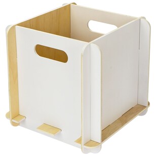 HMF Aufbewahrungsbox  3740 aus Holz zum Zusammenstecken 32cm oder 25cm in Weiß oder Mehrfarbig 