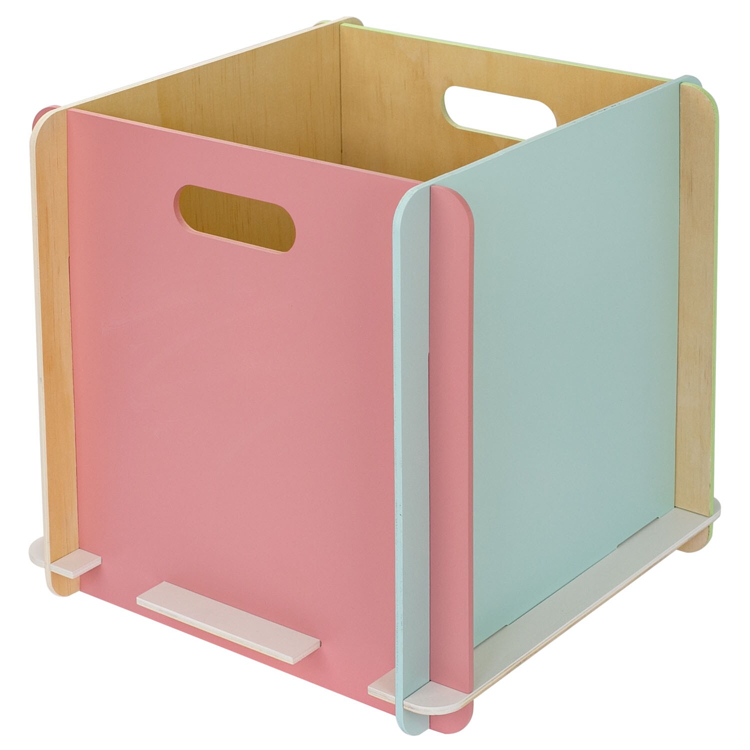 HMF Aufbewahrungsbox  3740 aus Holz zum Zusammenstecken 32cm oder 25cm in Wei&szlig; oder Mehrfarbig 