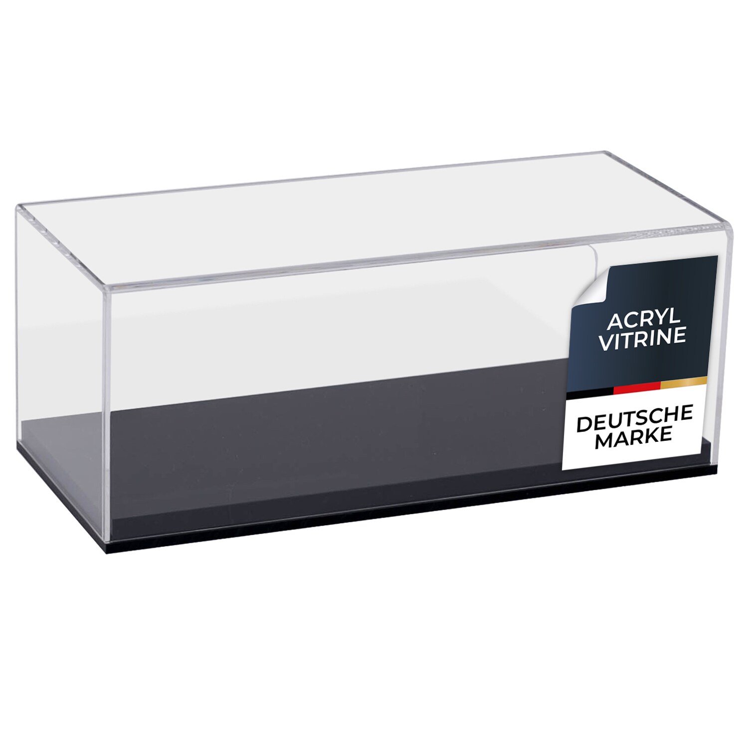 HMF 46802 Acryl Vitrine / Schaukasten f&uuml;r Modellautos, Figuren, 27 x 12 x 11 cm, Transparent 