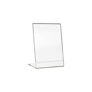 HMF 46930 Acryl Tischaufsteller schräg, DIN A6 Hochformat, Glasklar 