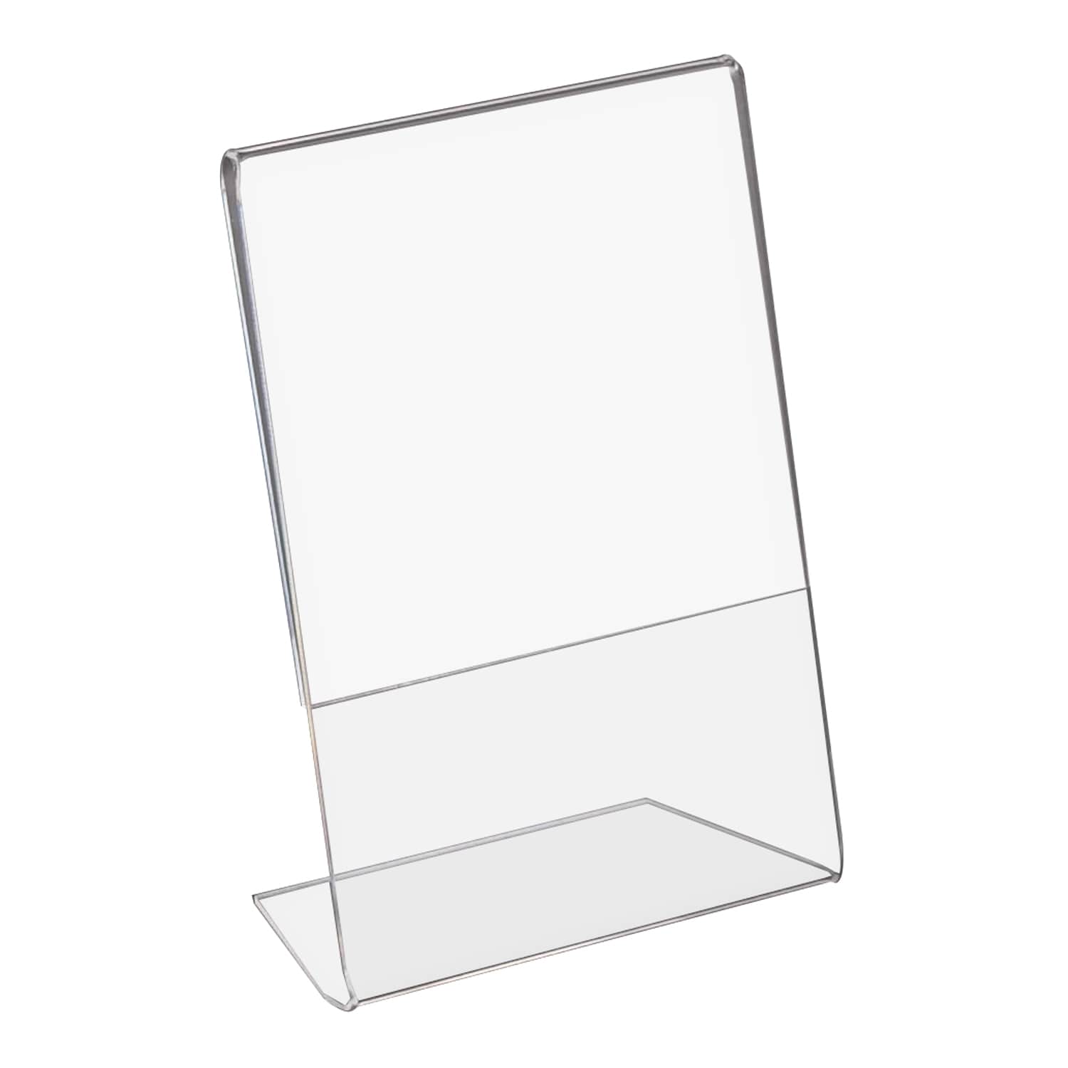HMF 46952 Acryl Tischaufsteller schr&auml;g, DIN A6 Hoch- und Querformat, Glasklar 