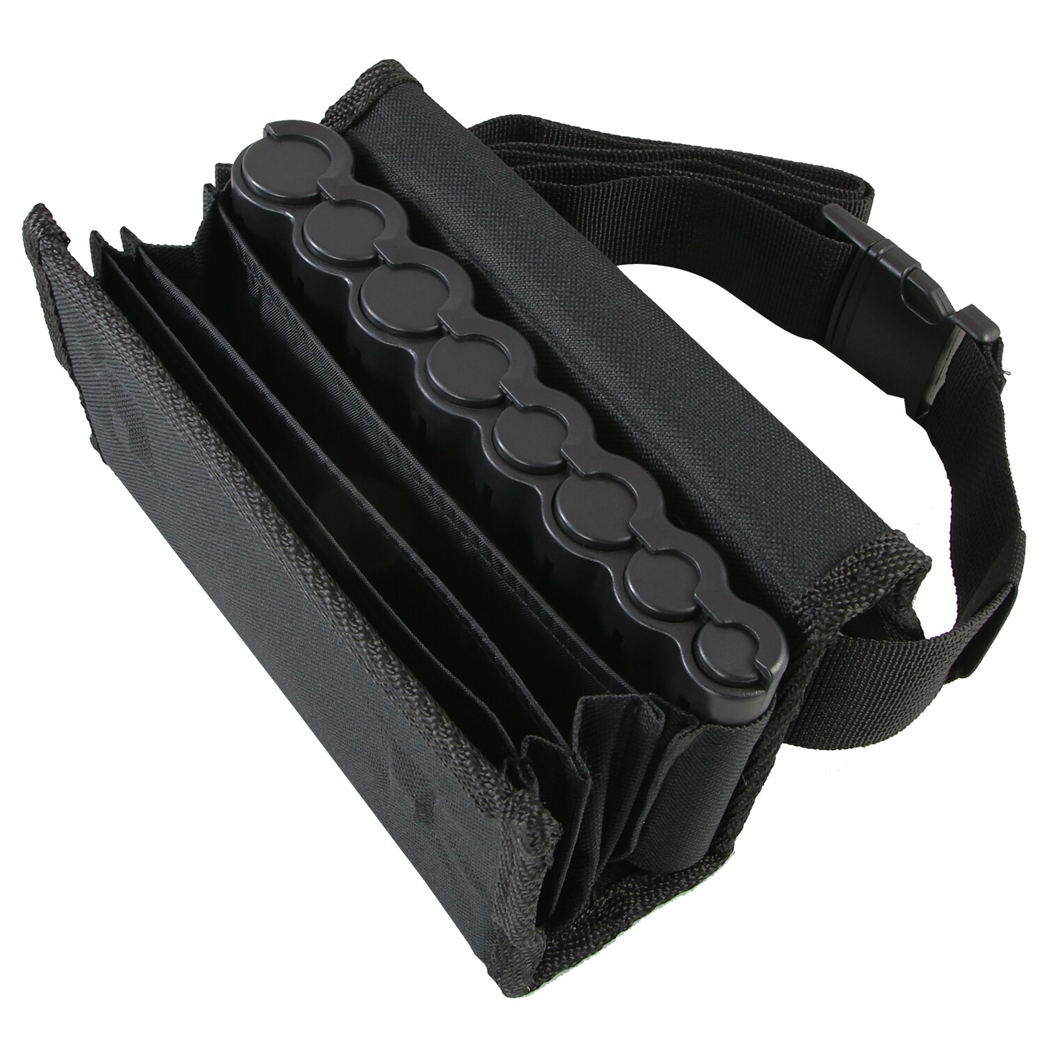 HMF Kellner Geldbörse mit verstellbarem Gürtel, Kellnertasche mit Euro-Geldwechsler, 20,5 x 10 x 6,5 cm, Schwarz