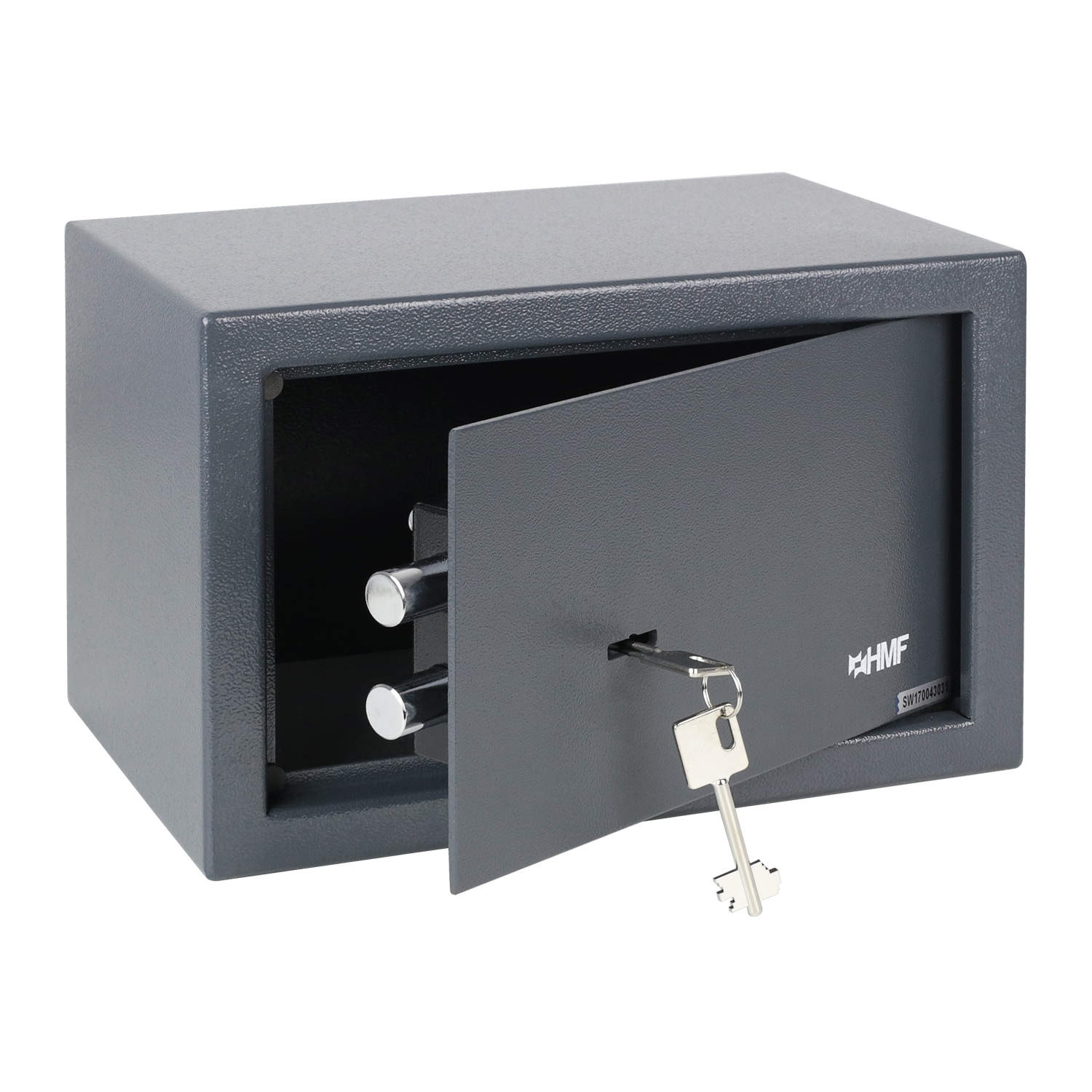 HMF 49200-11 Safe Tresor mit Schl&uuml;ssel, M&ouml;beltresor | 31 x 20 x 20 cm | Anthrazit 
