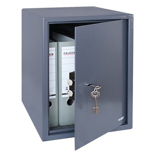 HMF 49208-11 Tresor mit Doppelbartschloss, Möbeltresor, 36 x 48 x 37 cm, Anthrazit 