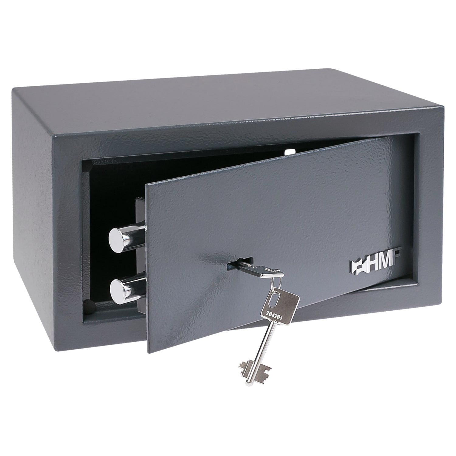 HMF 49217-11 Safe Tresor mit Schl&uuml;ssel, M&ouml;beltresor | 31 x 17 x 25 cm | Anthrazit 