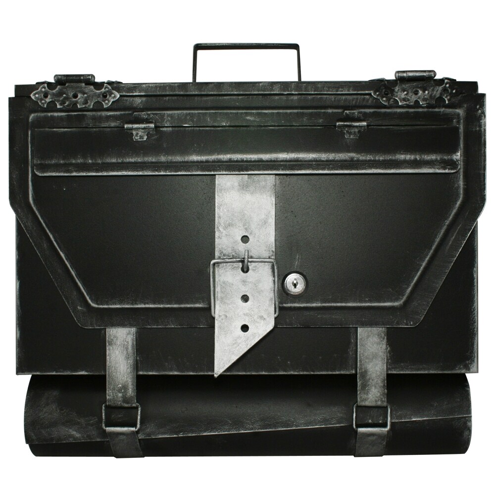 HMF 501 Briefkasten Aktentasche Antik 99, 25 x 40 x 8 cm, Silber