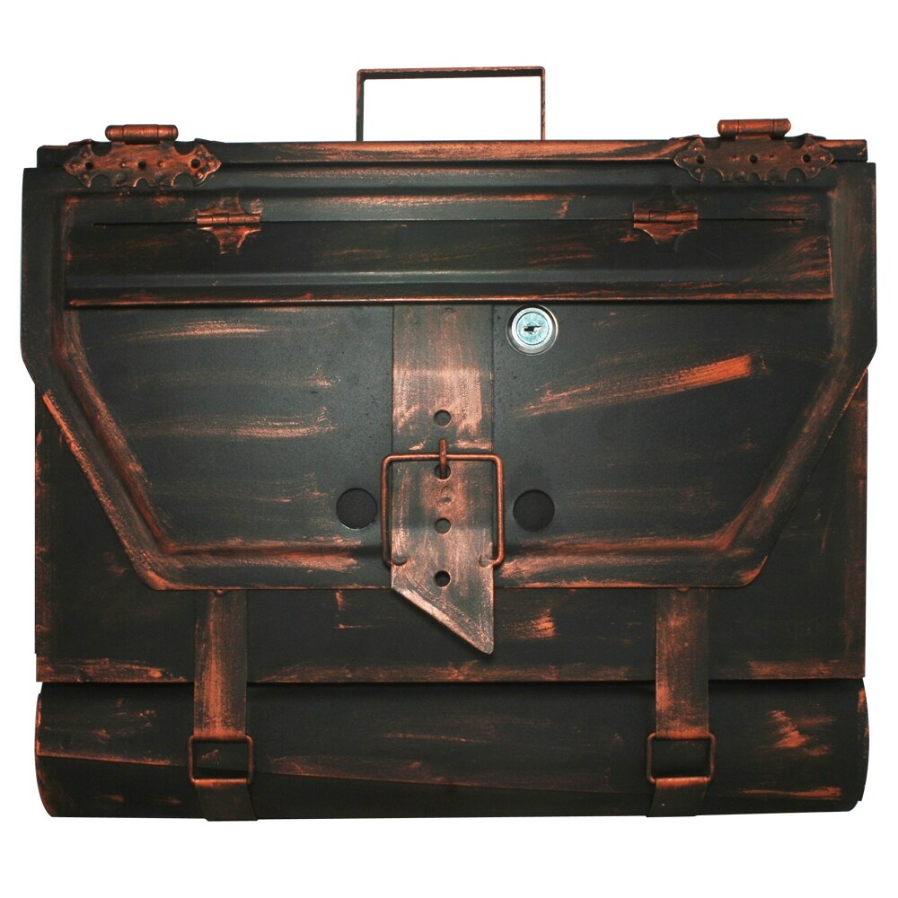 HMF 501 Briefkasten Aktentasche Antik 99, 25 x 40 x 8 cm, Kupfer