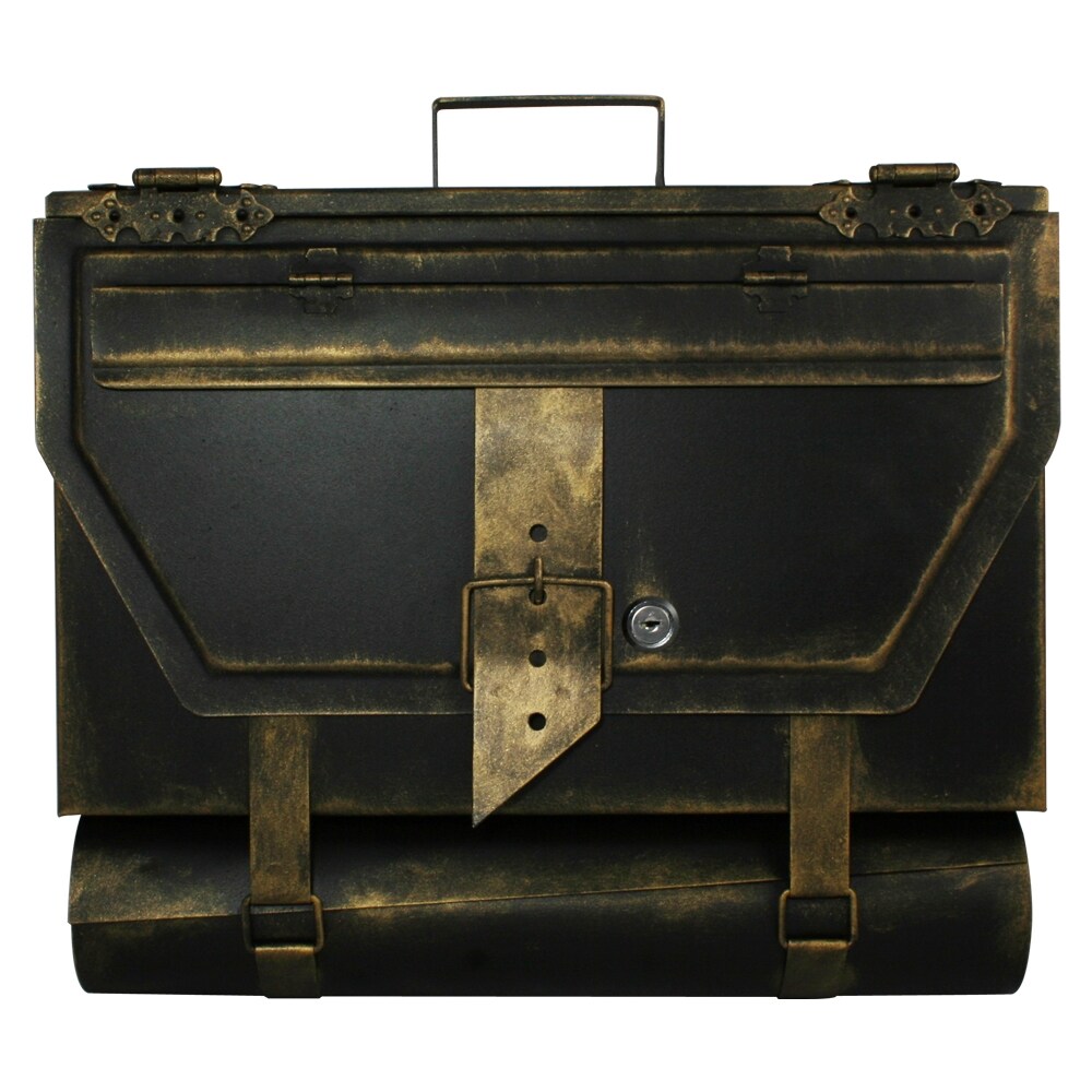 HMF 501 Briefkasten Aktentasche Antik 99, 25 x 40 x 8 cm, Gold