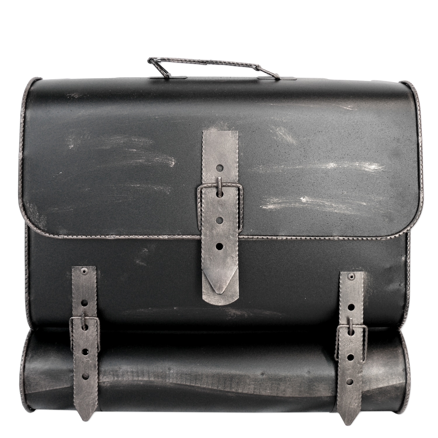 Briefkasten Antik UNIKAT Handarbeit, Schulranzen Design, Zeitungsrolle, silber 