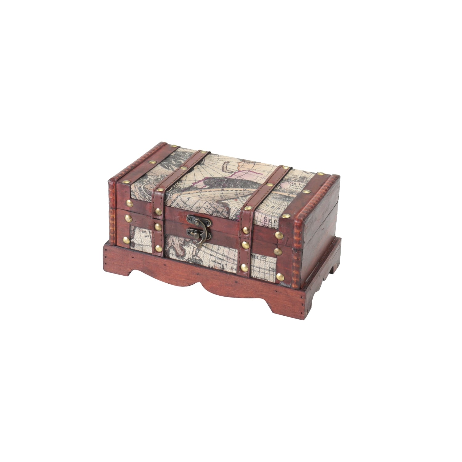 HMF 6408-123 Schatztruhe aus Holz, 23 x 13 x 11 cm, Amerika 