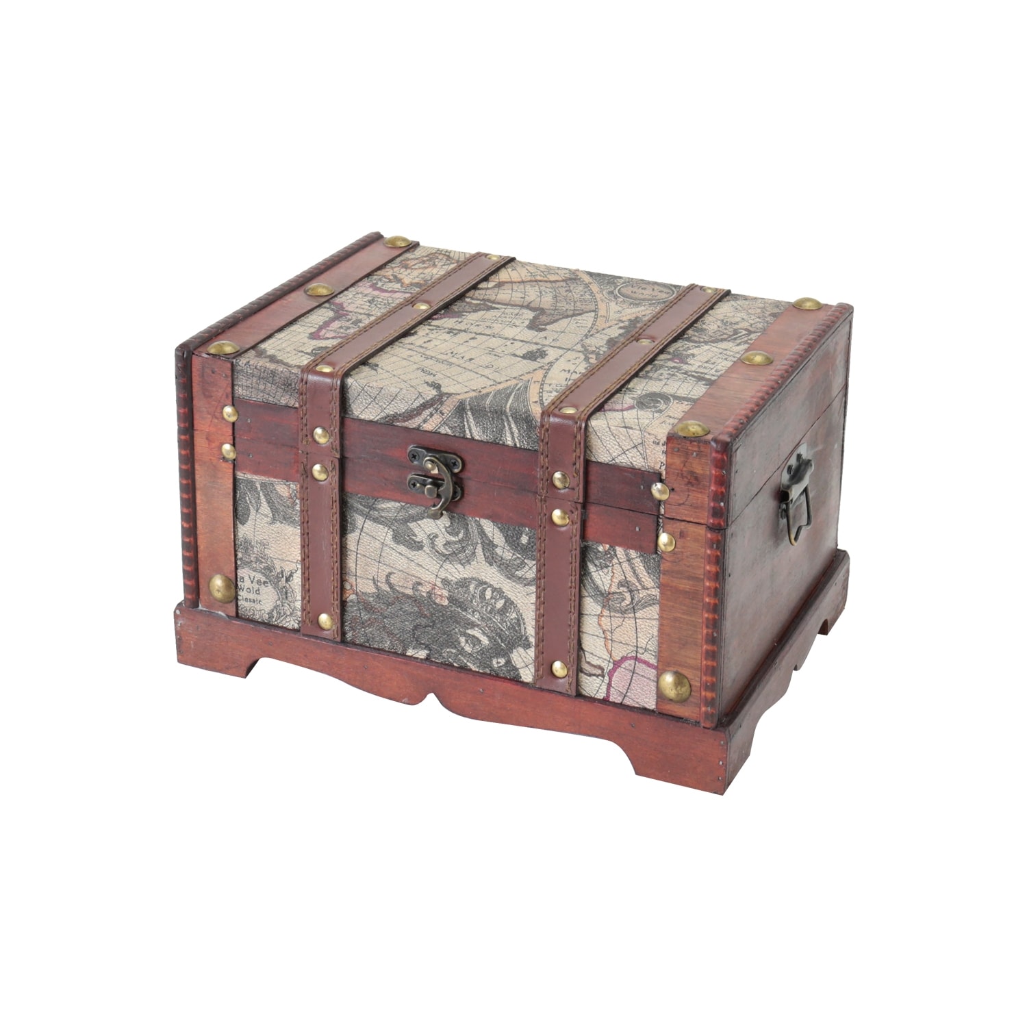 HMF 6408-129 Schatztruhe aus Holz, 29 x 20 x 17 cm, Klein, Amerika 