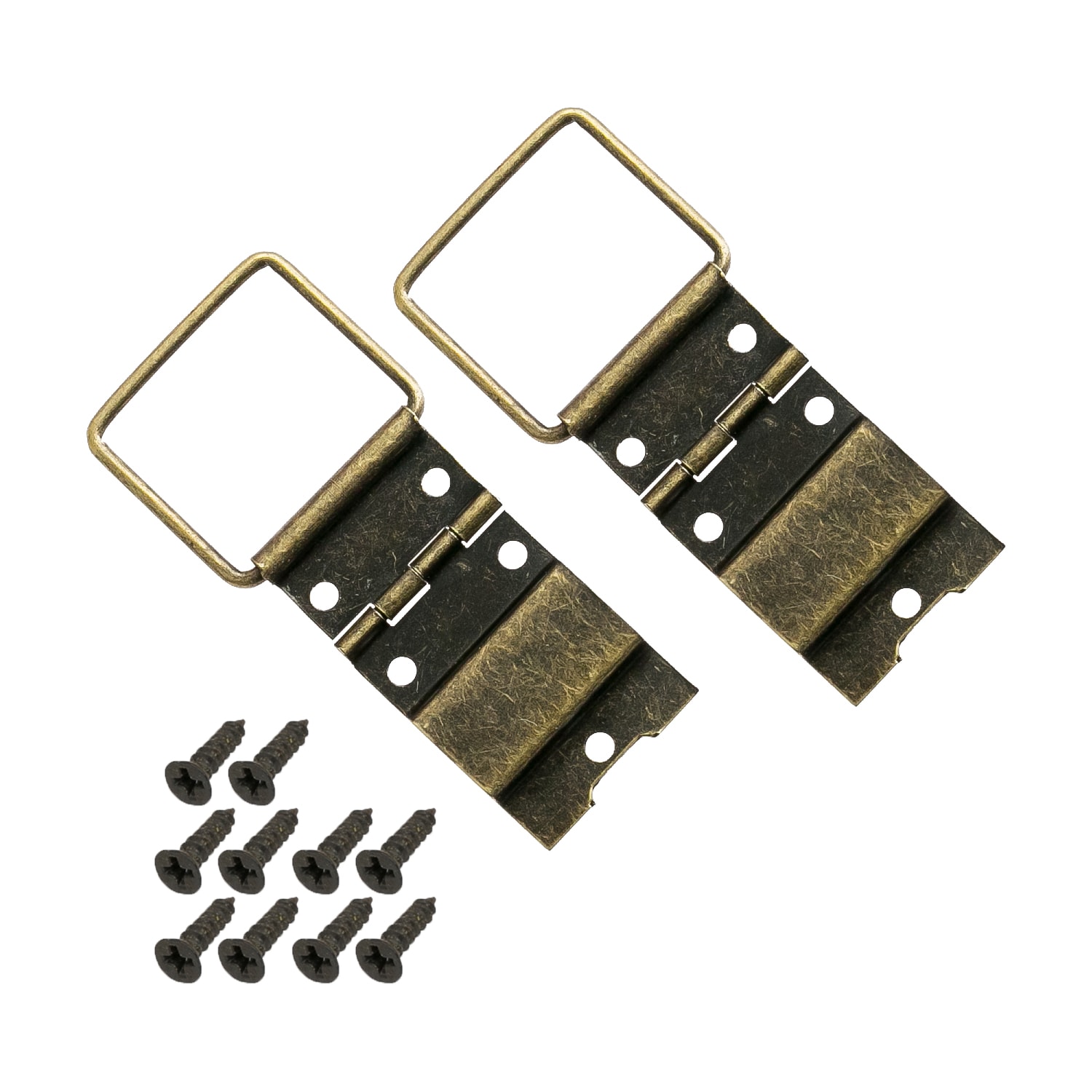 HMF 6496 Vintage Deko Scharnier, Aufstellscharnier aus Metall, 2 St&uuml;ck, 30 x 67 mm, Bronze 