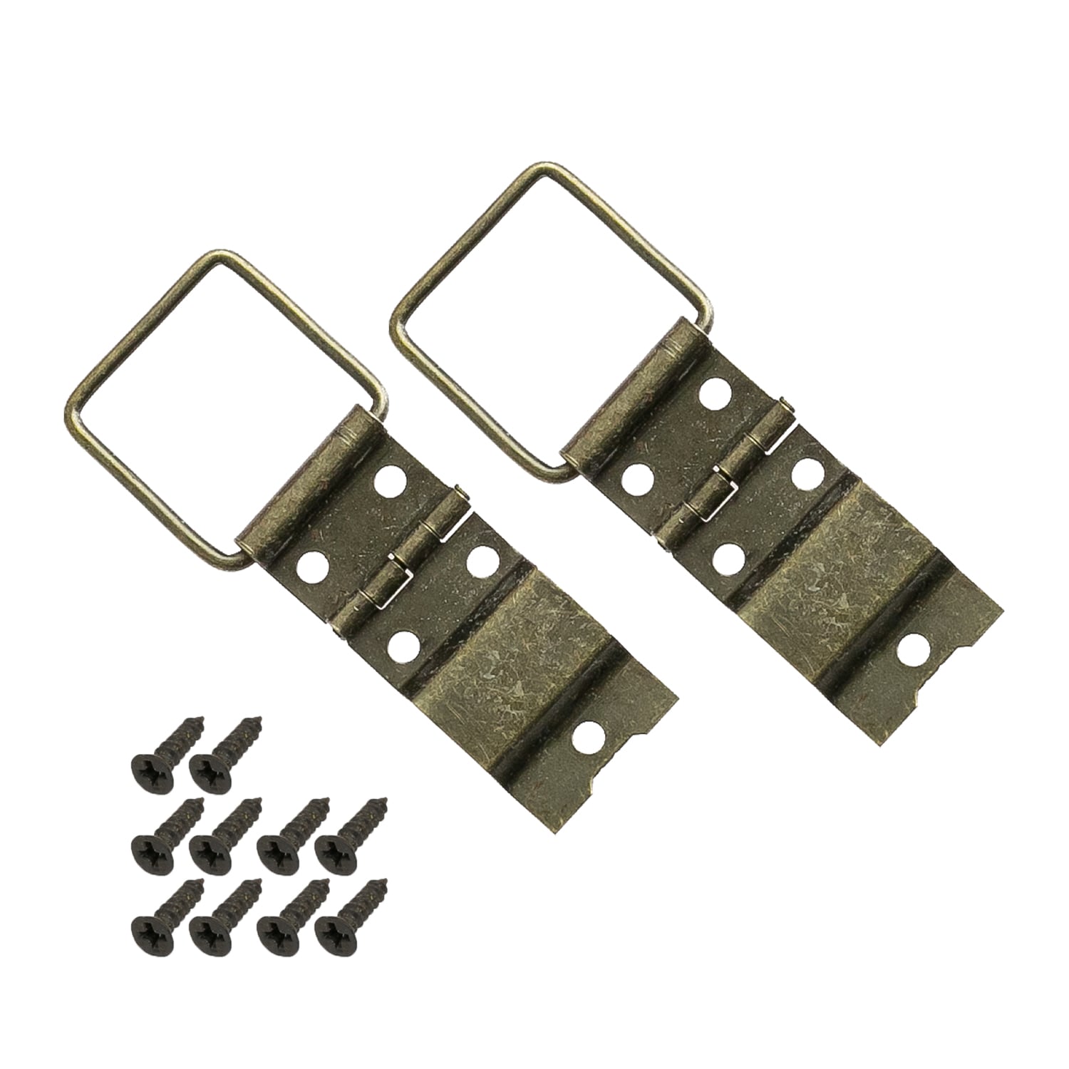 HMF 6496 Vintage Deko Scharnier klein, Aufstellscharnier aus Metall, 2 St&uuml;ck, 22 x 57 mm, Bronze 