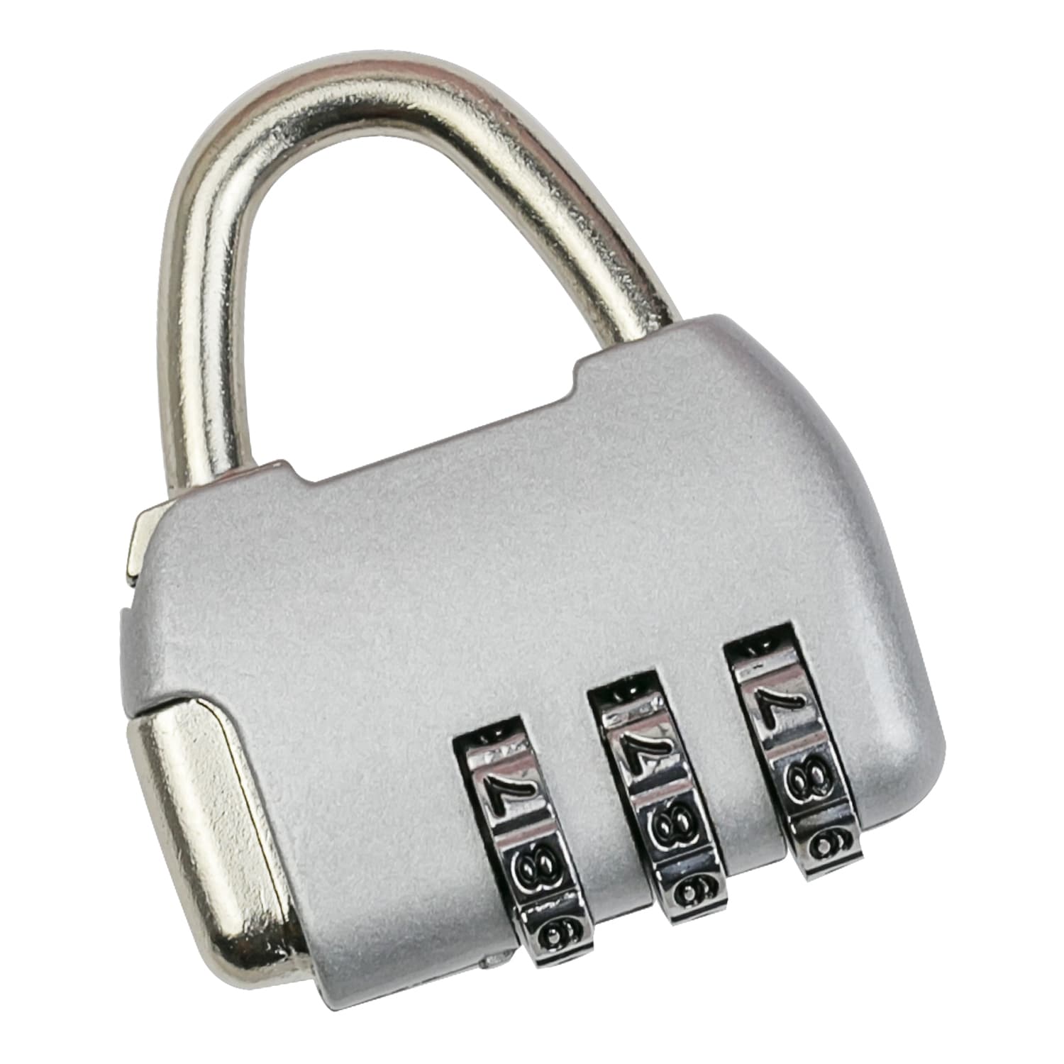 HMF Deko Zahlenschloss Vorh&auml;ngeschloss, 3-Stellig, 4,3 x 3,5 x 1,2 cm, Silber 