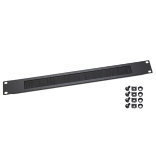 HMF 66489 Kabeldurchführung mit Bürsteneinsatz für Serverschrank, 19 Zoll, 1 HE 