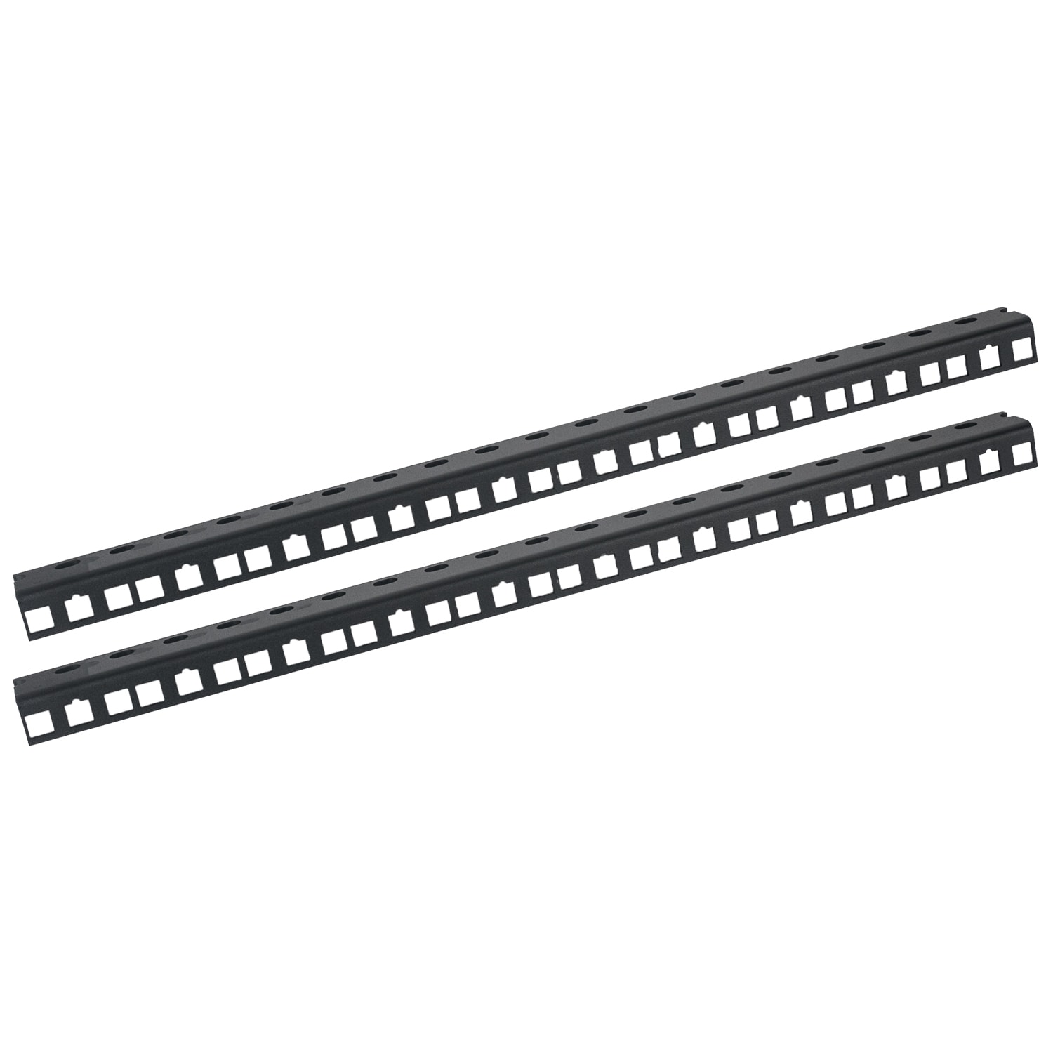 HMF 66810 Rackschiene f&uuml;r Serverschrank, 2 St&uuml;ck, 10 Zoll, 10 HE, Schwarz 