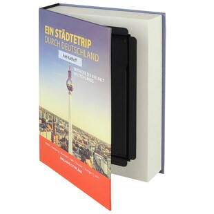 HMF 80915 Buchtresor Geldkassette mit Papierseiten, 23 x 15 x 4 cm, Deutschland 