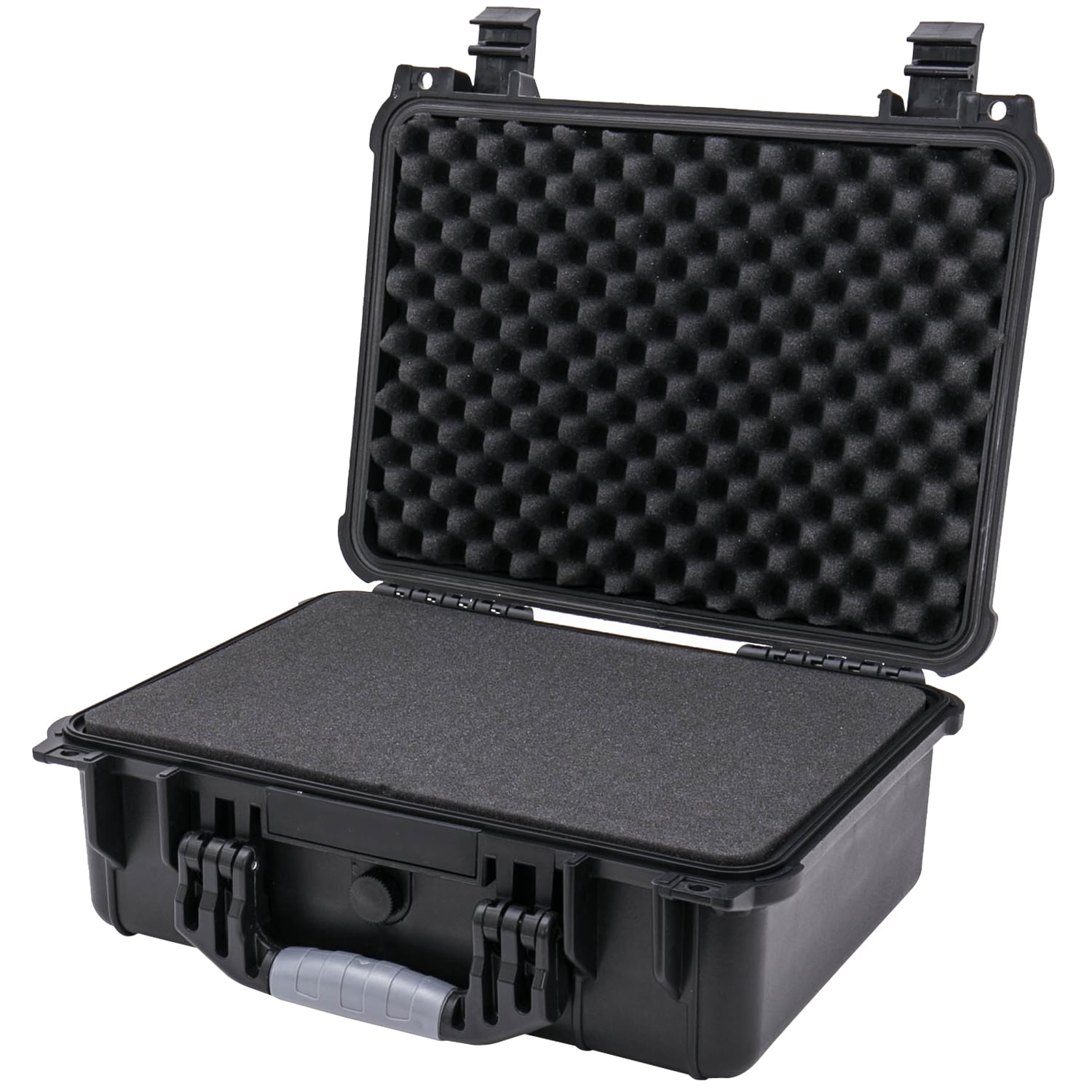 HMF ODK100 Outdoor-Fotokoffer, Transportkoffer mit Rasterschaumstoff, 41 x 32 x 17,5 cm 