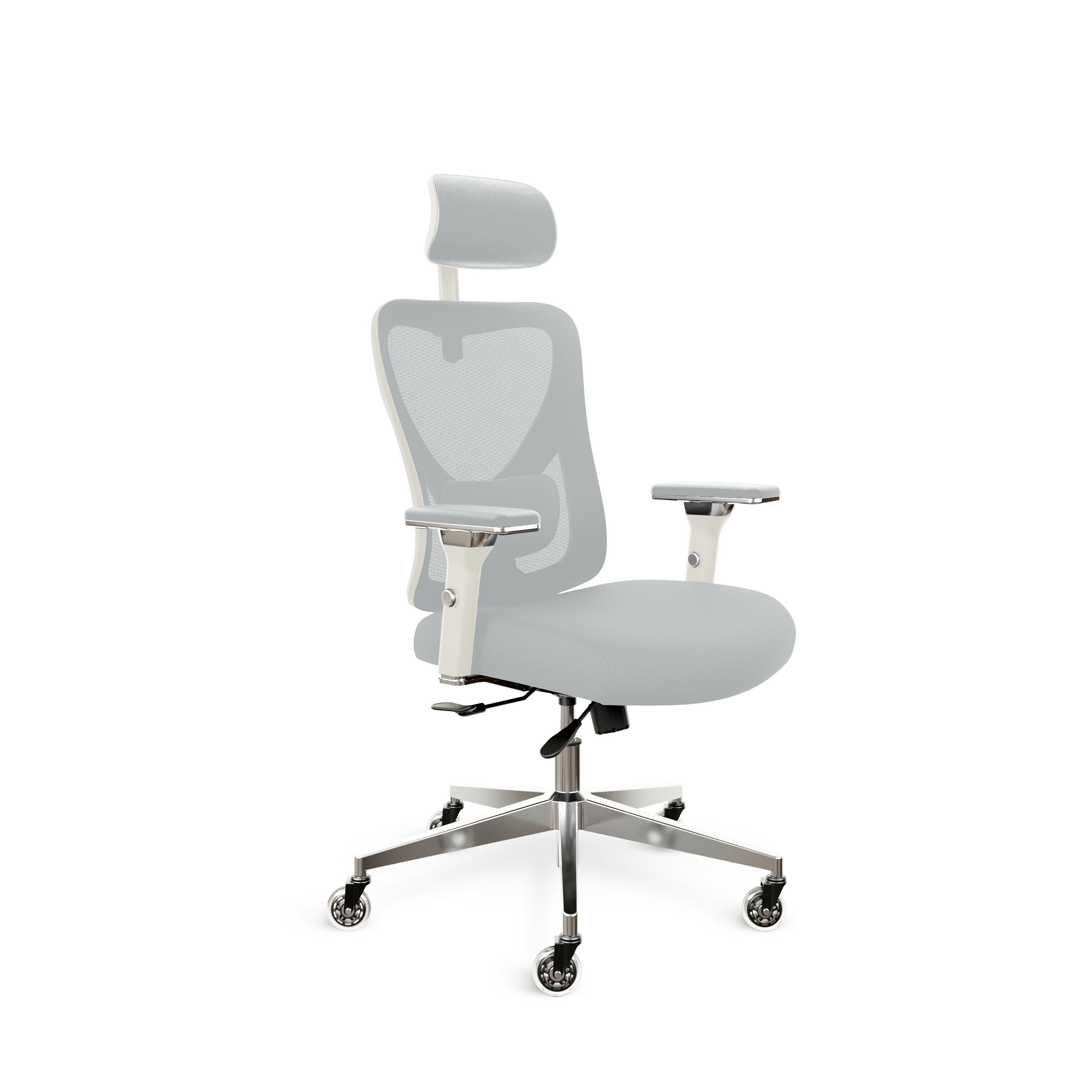 CLOUVOU CleverSeat B&uuml;rostuhl Ergonomisch &ndash; Creme-Wei&szlig; 