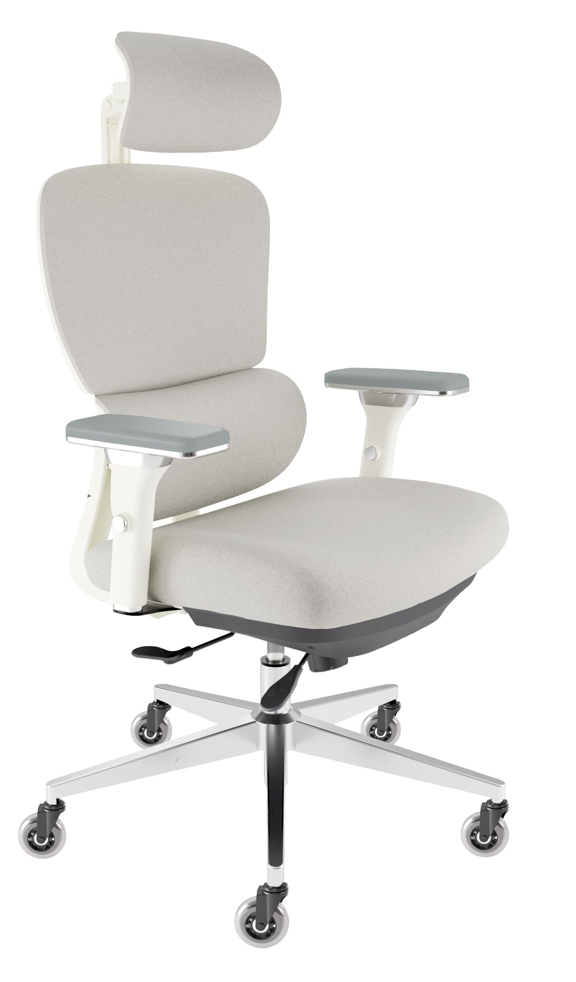 CLOUVOU ProSeat B&uuml;rostuhl Ergonomisch &ndash; Creme-Wei&szlig; 