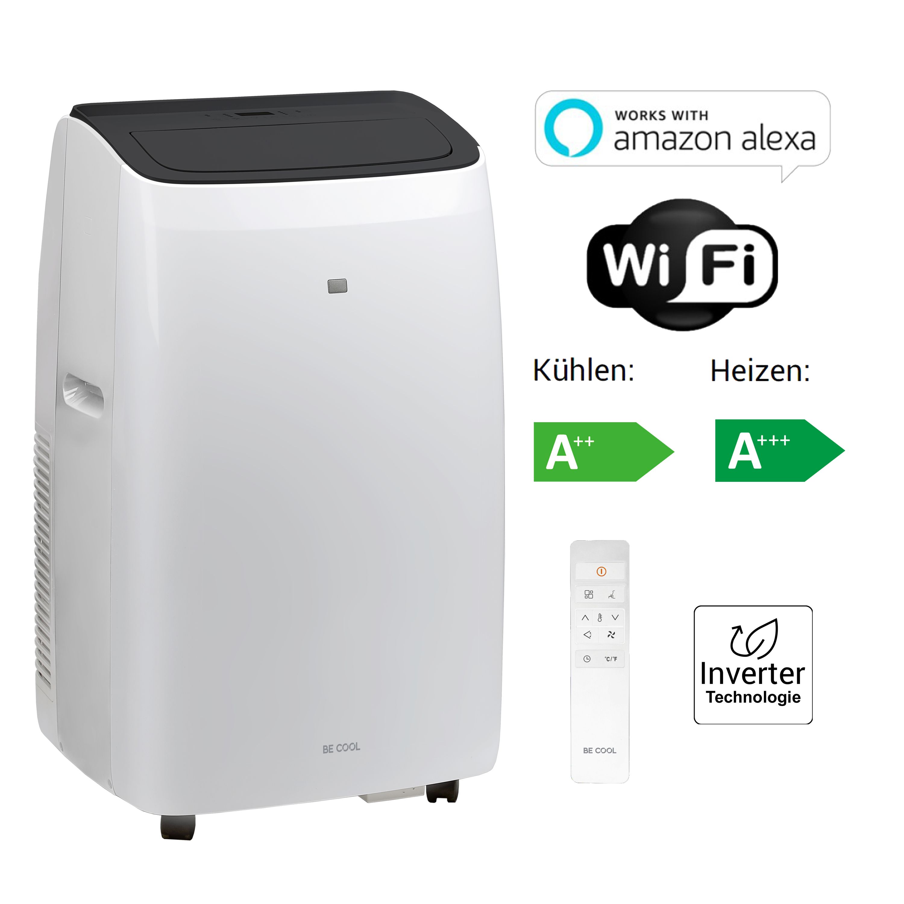 BE COOL Inverter-Klimager&auml;t 12.000 BTU A++ BC12INKL2401FW 