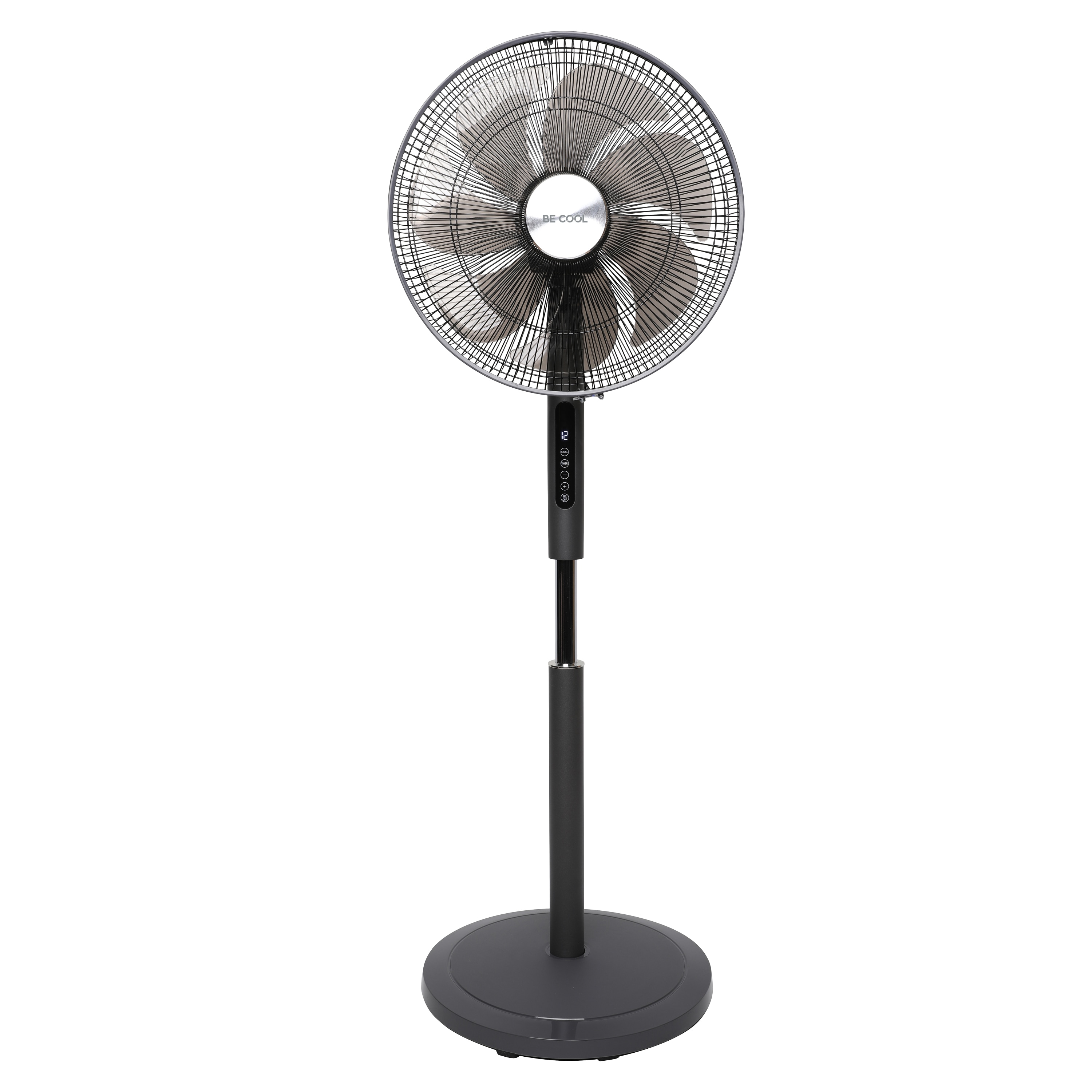 BE COOL Gleichstrom-Standventilator 45 cm mit 7 Rotorbl&auml;ttern BC16STHPM2505 