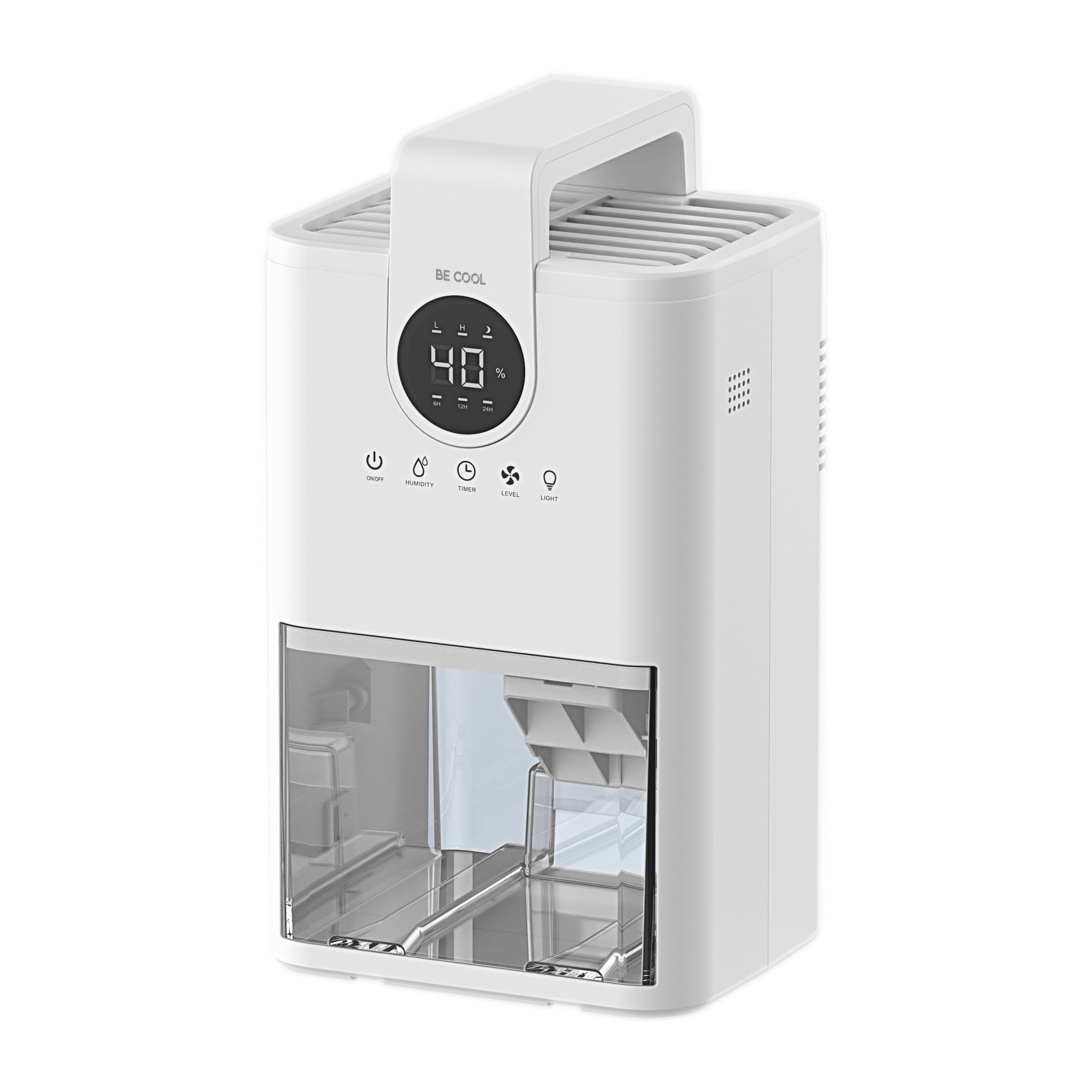 BE COOL Mini-Luftentfeuchter mit 1 Liter Wassertank BC1LLEFHO1 