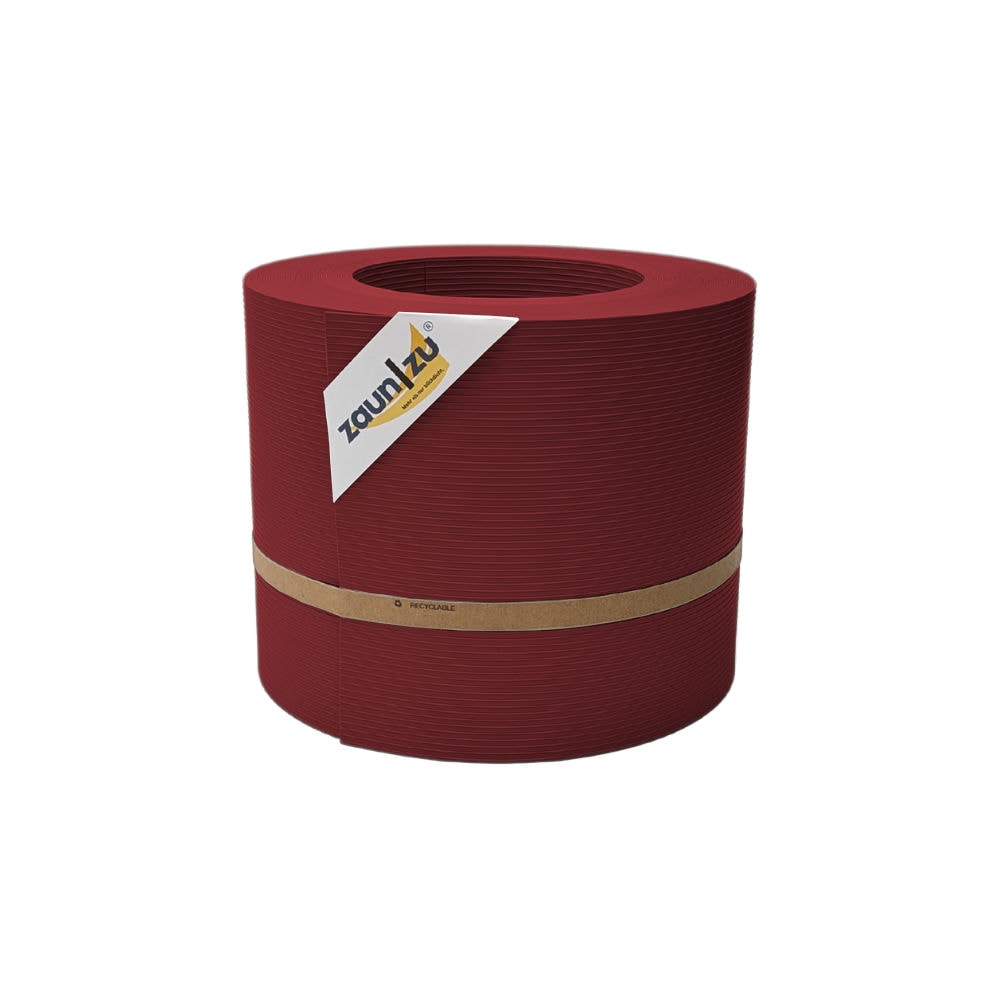 zaun|zu&reg; Sichtschutzstreifen Rille PP f&uuml;r Doppelstabmatten Zaun Bordeauxrot 26m 