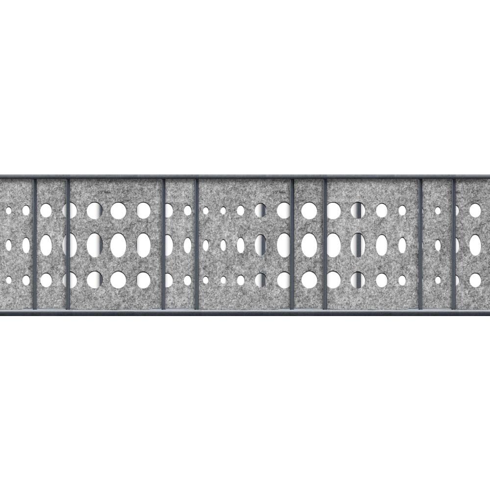 zaun|zu&reg; Sichtschutzstreifen Design Vlies Bubble f&uuml;r Doppelstabmatten Hellgrau 2,6m 