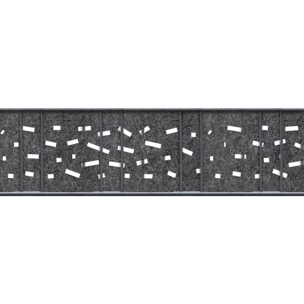 zaun|zu&reg; Sichtschutz Design Vlies Criss Cross f&uuml;r Doppelstabmatten Anthrazit 2,6m 