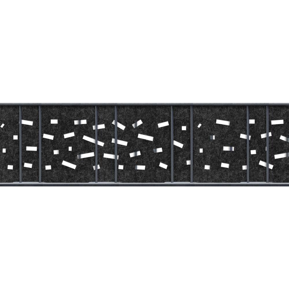 zaun|zu&reg; Sichtschutz Design Vlies Criss Cross f&uuml;r Doppelstabmatten Schwarzgrau 2,6m 