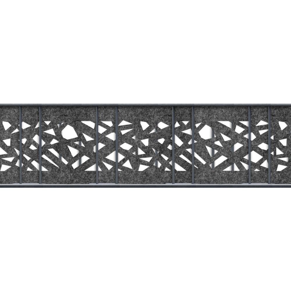 zaun|zu&reg; Sichtschutz Design Vlies Graphic f&uuml;r Doppelstabmatten Anthrazit 2,6m 