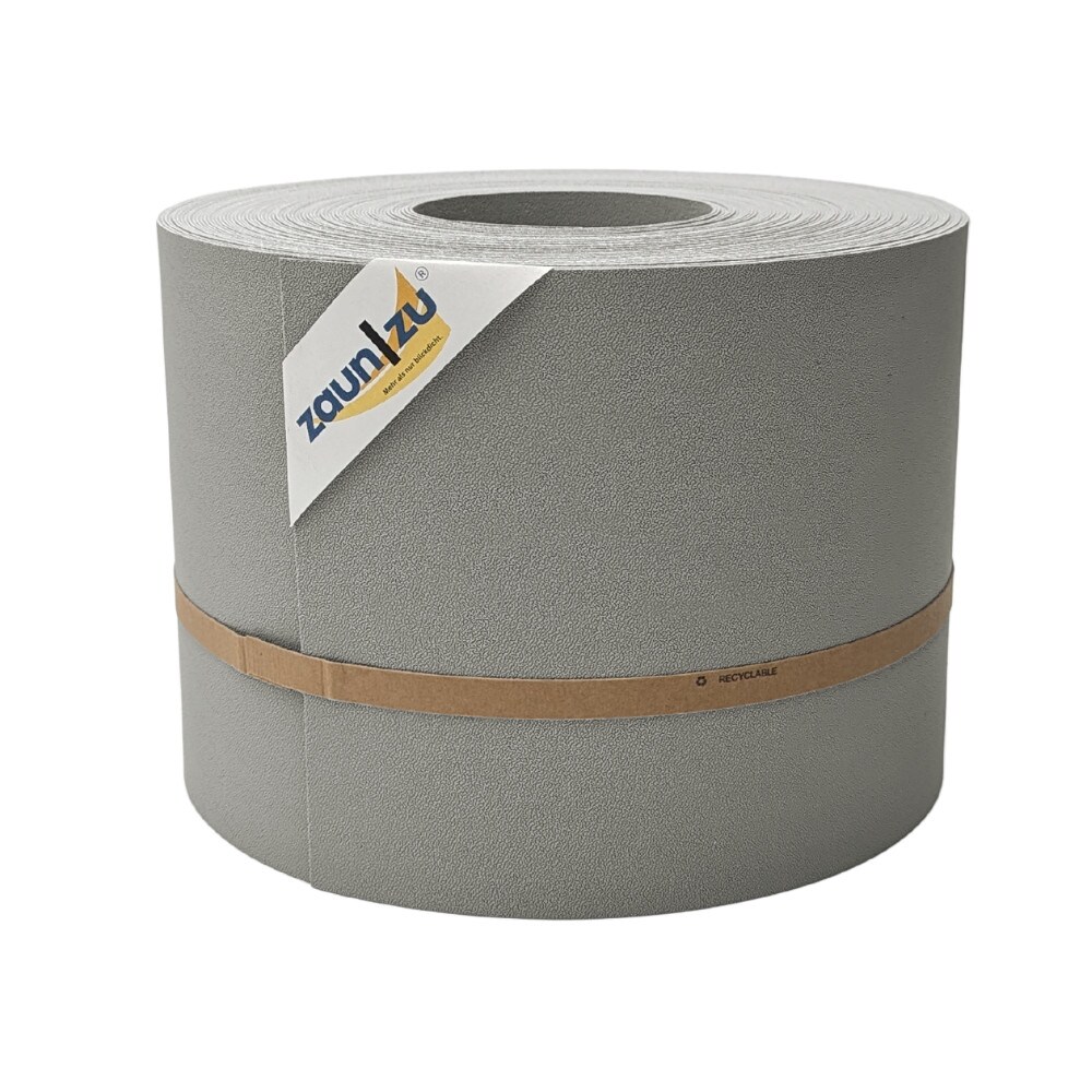 zaun|zu&reg; Sichtschutzstreifen PP f&uuml;r Doppelstabmatten Zaunblende Steingrau, 35m 