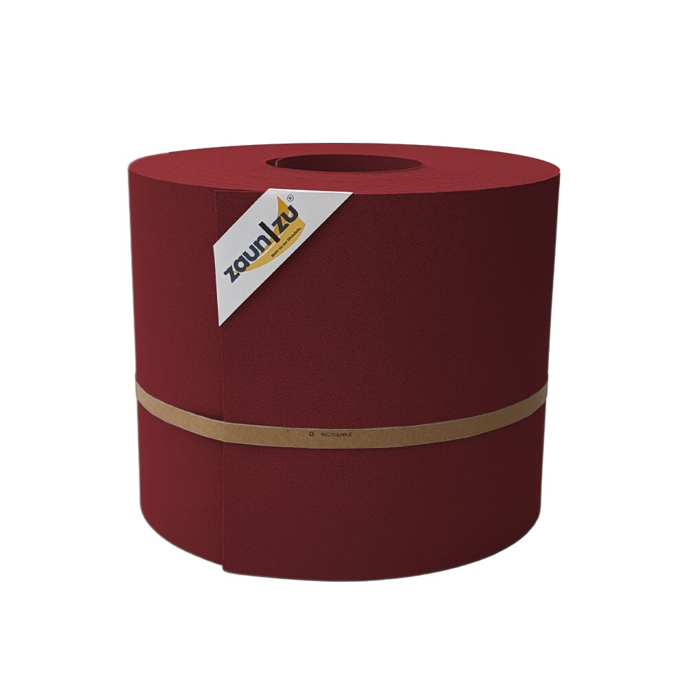 zaun zu® Sichtschutzstreifen Premium Maxi für Doppelstabmatten 24cm hoch Bordeauxrot 50m