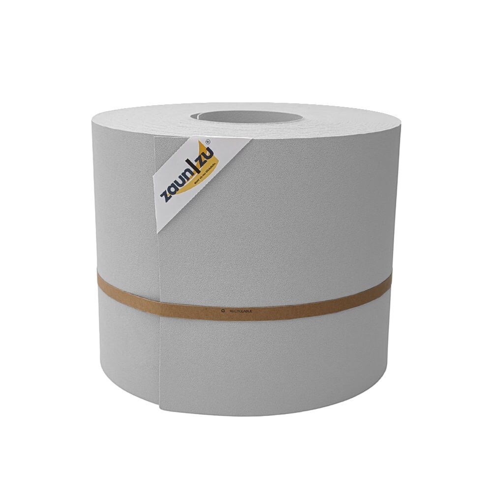 zaun zu® Sichtschutzstreifen Premium Maxi für Doppelstabmatten 24cm hoch Lichtgrau 50m