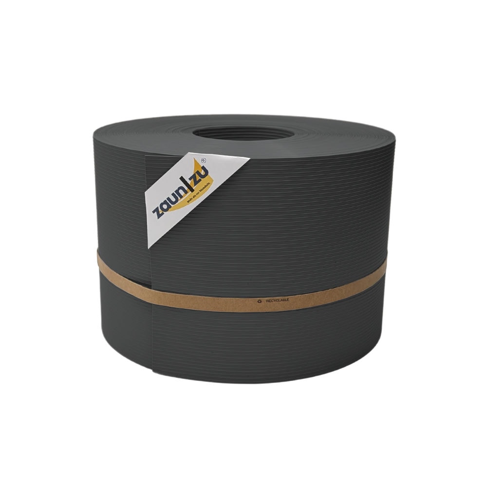 zaun|zu&reg; Sichtschutz Rille PP f&uuml;r Doppelstabmatte Zaunblende Anthrazit 50m 