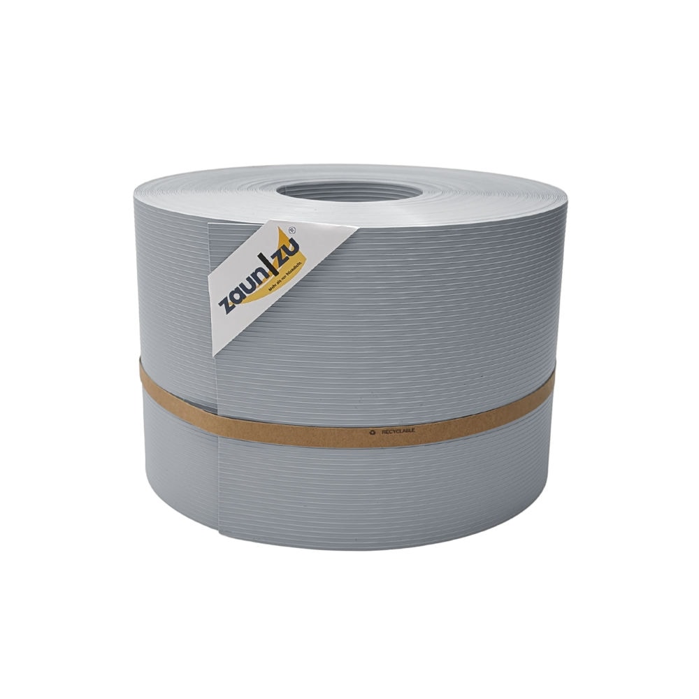 zaun|zu&reg; Sichtschutz Rille PP f&uuml;r Doppelstabmatte Zaunblende Fenstergrau 50m 