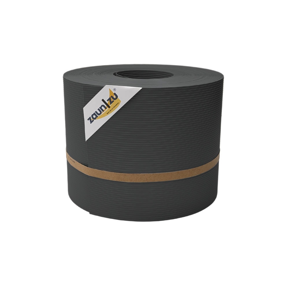 zaun|zu&reg; Sichtschutzstreifen Rille f&uuml;r Doppelstabmatten Zaunblende Anthrazit 35m 