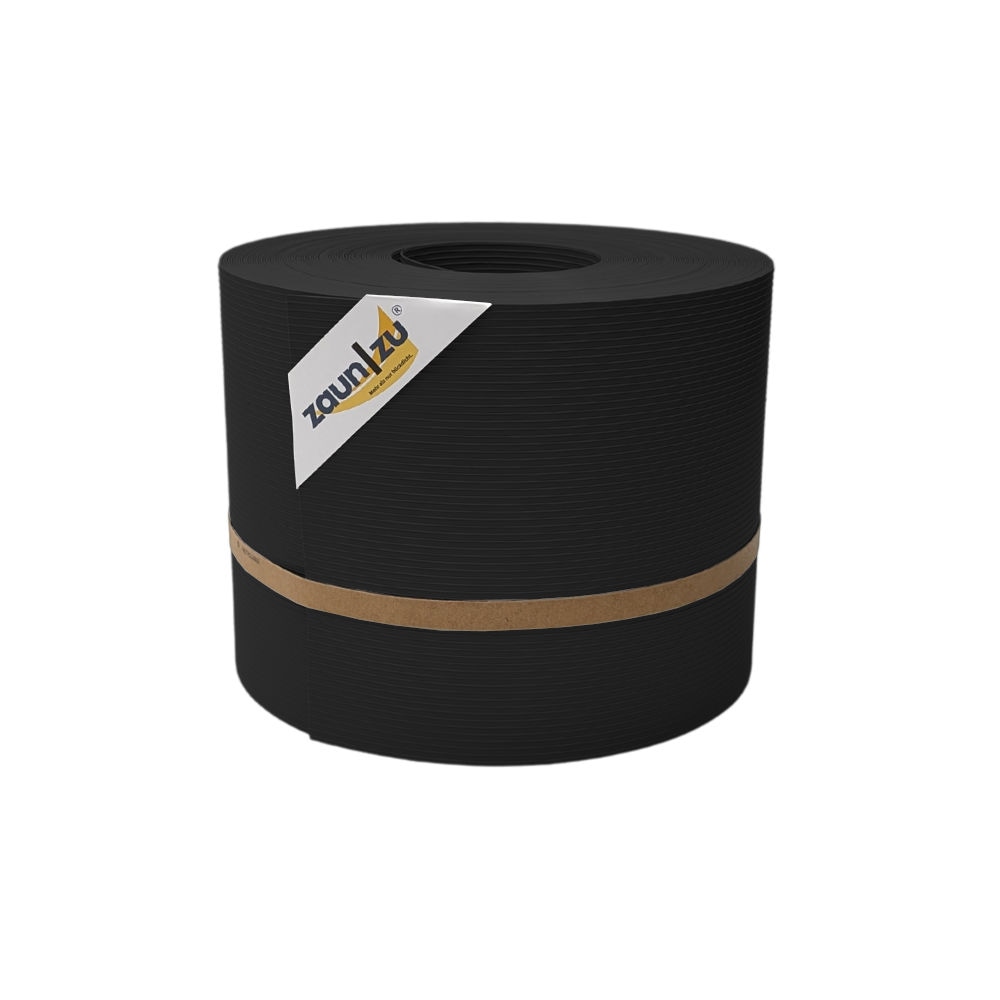 zaun|zu&reg; Sichtschutz Rille f&uuml;r Doppelstabmatten Zaunblende Schwarz 35m 